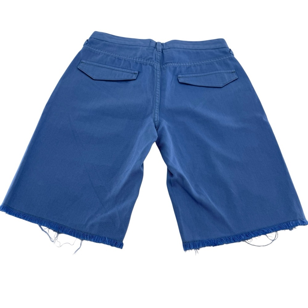 Serra Blue Jean Shorts with Frayed Edges - Picture 2 of 11